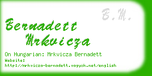 bernadett mrkvicza business card
